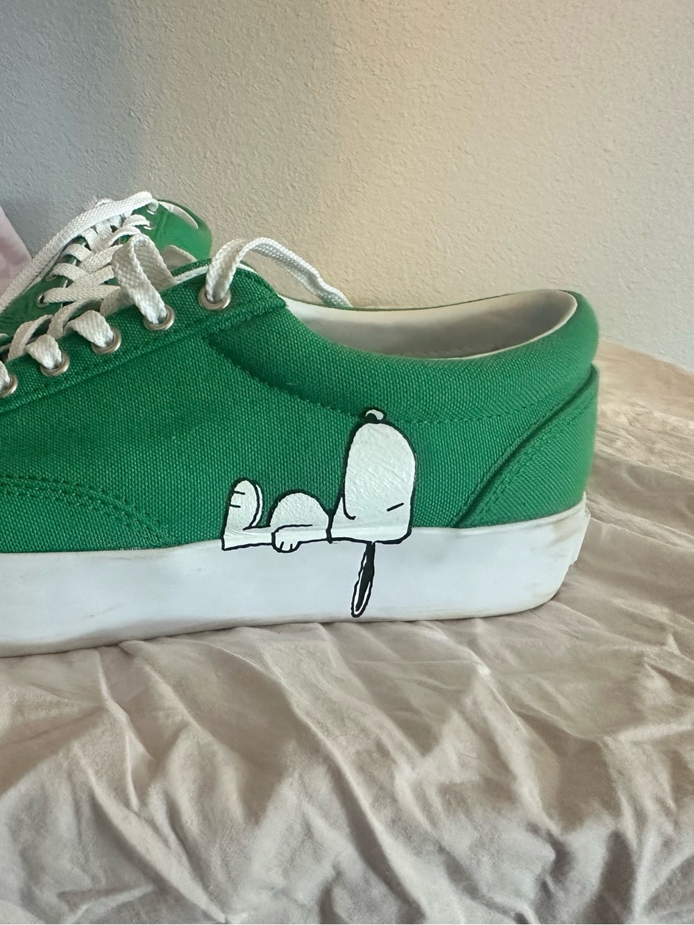 Lacoste x peanuts Green women’s Canvas Sneakers with Snoopy Graphic size 9.5, 41